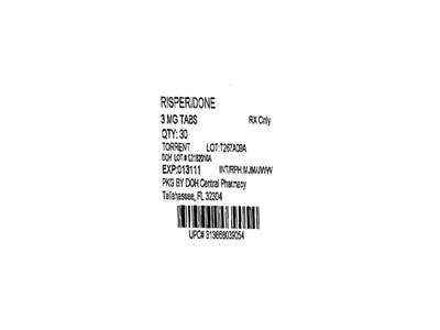 Label - Risperidone 3mg(Torrent)